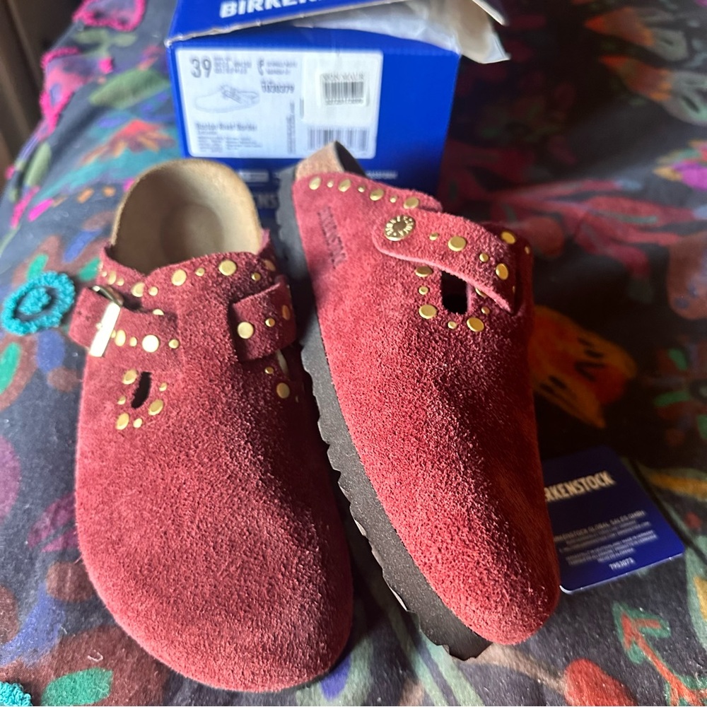 Birkenstock Boston Rivets in Zinfandel - Picture 6 of 7